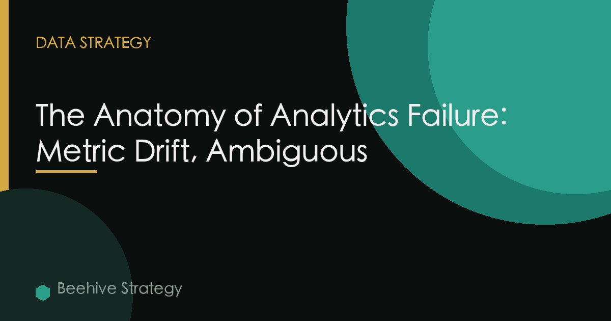 The Anatomy of Analytics Failure: Metric Drift, Ambiguous Definitions, and the Trust Gap
