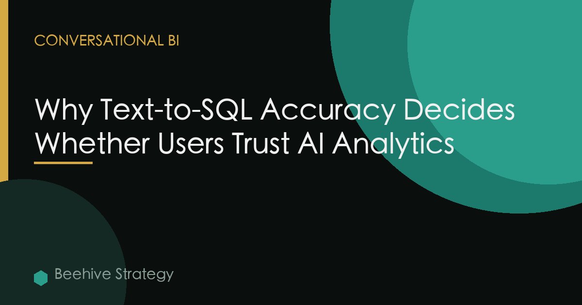 Why Text-to-SQL Accuracy Decides Whether Users Trust AI Analytics