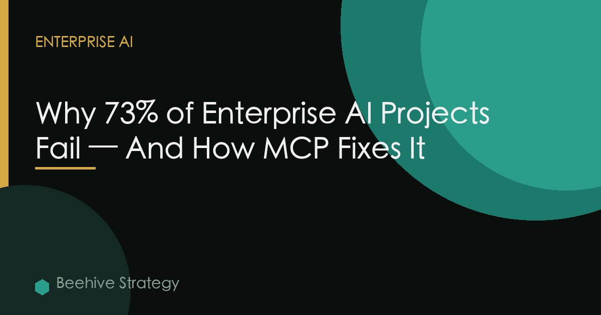 Why 73% of Enterprise AI Projects Fail — And How MCP Fixes It