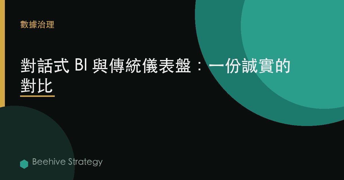 對話式 BI 與傳統儀表盤：一份誠實的對比