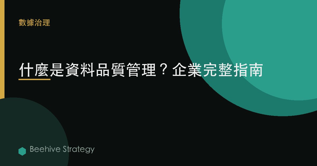 什麼是數據質量管理？企業完整指南